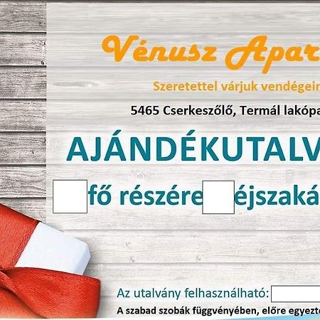 Vénusz Apartman Cserkeszőlő Esterno foto
