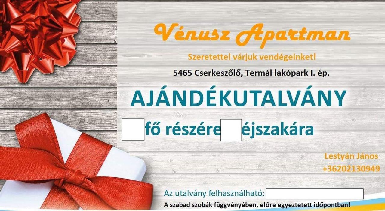 Vénusz Apartman Cserkeszőlő Esterno foto